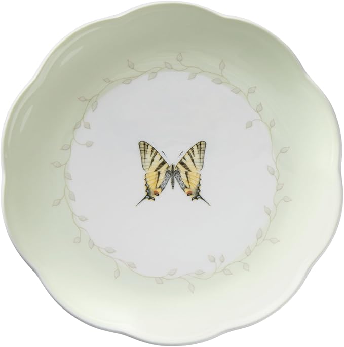 Lenox Dinnerware Set, Butterfly Meadow 4-Piece Dessert Plate Set, Service For 4, Microwave And Dishwasher Safe, Porcelain Plates, Salads And Pasta, Dish sets, Home & Kitchen (Assorted, 4 Pieces)