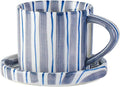 Espresso Cups Ceramic Coffee Mug Series European Striped Dot Coffee Cup And Saucer Mug Cake Plate Afternoon Tea Set Tea Cup And Saucer,A