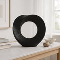 Decorative Home Decor Sculpture – Bathroom Accessory, Office and Room Decor Statement Piece – Modern Statue Accent for Living Room Decor, Bookself, Coffee Table or Artful Ornaments – 10" Black