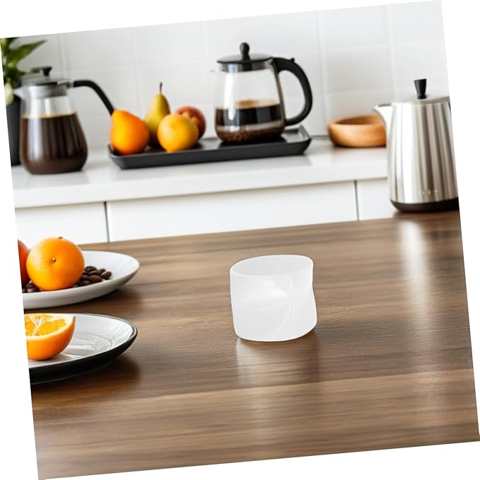 Ciieeo Mini Chinese Teacup: Ceramic Tea Serving Cup Mini Bowl for Teaware White Porcelain Irregular Shape Candle Holder