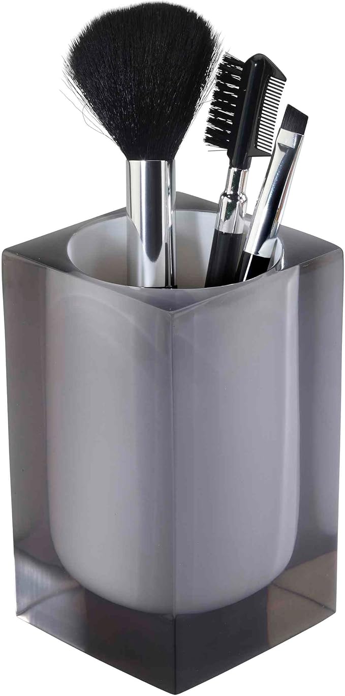 Avanti Linens - Accessory Set, Resin Tumbler, Toothbrush Holder, Soap Dish & Lotion Pump, Durable Bath Decor (Soho Collection)