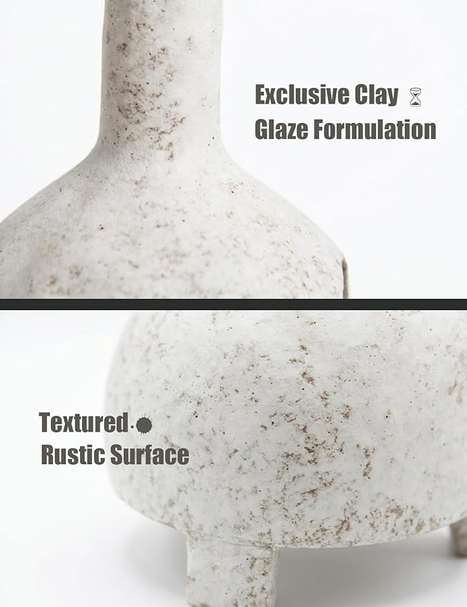 Sculptural Ceramic Incense Holder & Burner, Handmade Textured Clay with White Glaze, for Sage & Palo Santo, Rustic Natural Centerpiece for Yoga & Meditation