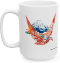 Origami Crane Mug, Kawaii Fuji Japanese Culture Coffee Cup, Tea Mug, Gift for Japan Lover, Cute Ceramic Tumbler, Asian Art