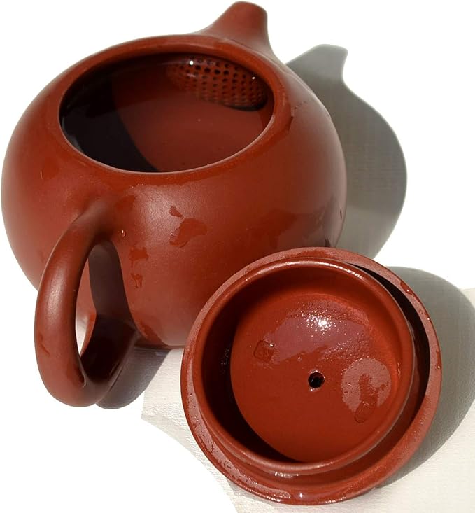 Teapot 8Oz Chinese Zisha Clay Pottery Handmade Xishi Tea Pot Ceramics Red Dahongpao Mud Kettle Spherical Filter