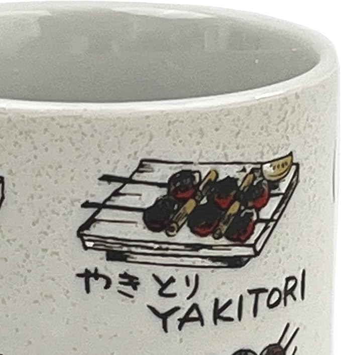 Japanese Tea Cup - Pottery 9 fl oz, Yunomi Mug, Sushi Made in Japan (C3-37 Japanese Food)