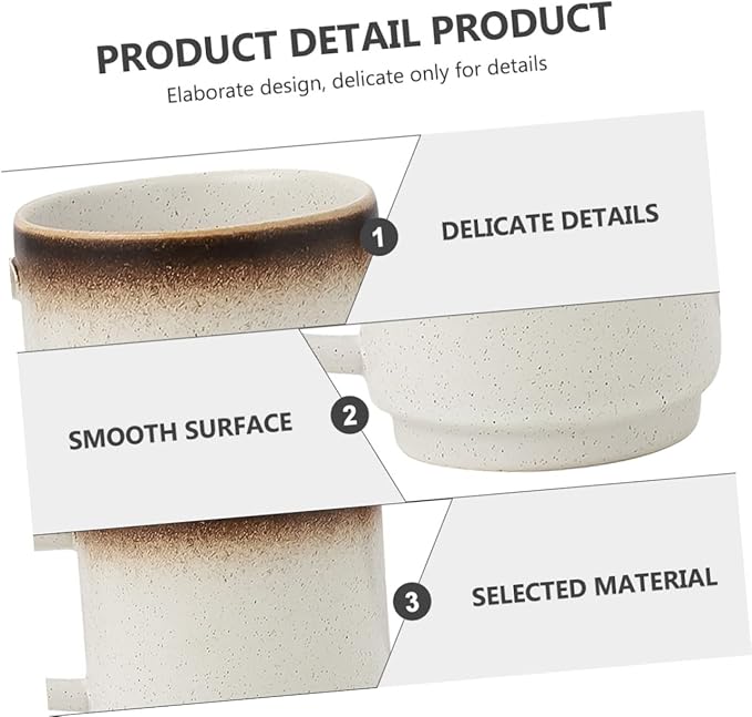 Amosfun Ceramic Mug for Tea and Juice Easy to Clean Water Cup for Use Elegant Design European Style