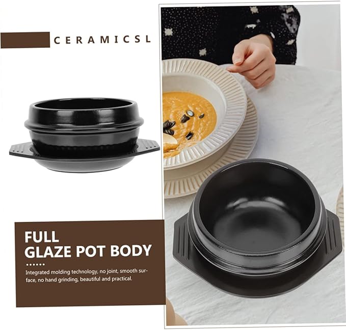 PRETYZOOM Korean Stone Pot Ceramic Bibimbap Pot Cooking Stew Kitchen Cookware Bibimbap