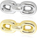 Zerzsy Set of 2 Ceramics Modern Abstract Figurines Sculpture Decoration, Gold & Silver Chained Statues for Home Living Room Bedroom Bookshelf Shelves Wedding Office Desk Table