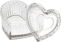 WHJY Glass Jewelry Box for Girls Heart Shaped Container with Lids Small Decorative Trinket Organizer for Vanity Room Decor Crystal Clear Storage Jar for Rings Earrings Necklaces