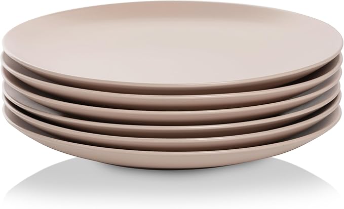 10 Strawberry Street Wazee Matte Coupe Dinnerware, Dinner Plate, Blush, Set of 6