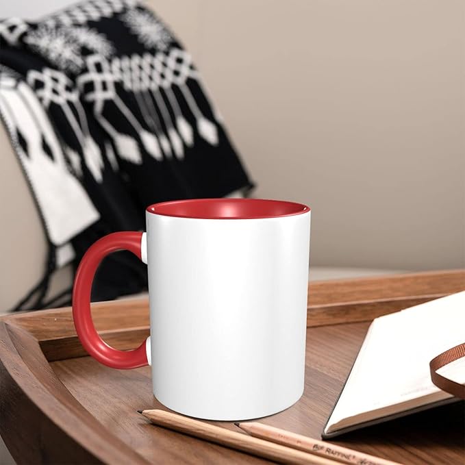 Custom Mug With Pictures, Personalized Coffee Mugs, Ceramic Coffee Cups Tea Cup for Office and Home, Add Multiple Images Funny Gift for Birthday Xmas Father & Mother Day, Red