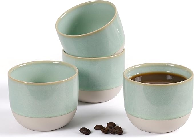 Ceramic Espresso Cups Set of 4,