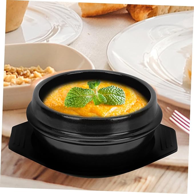 Non-stick Korean Stone Pot for Bibimbap Dolsot Pot Set Ceramic Casserole Heat Resistant Cooking