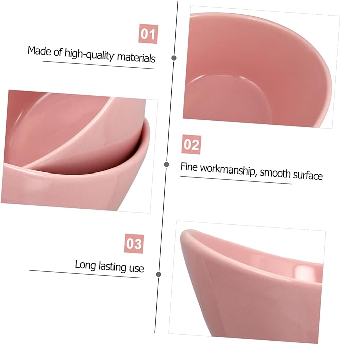 ABOOFAN 2pcs Ceramic Salad Bowl Rice Ramen Bowl Soup Pasta Noodle Home Kitchen Handmade Curve Design Easy to Clean