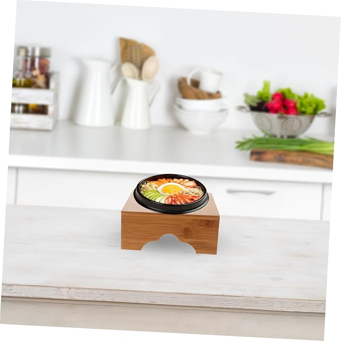 Korean Stone Pot Stand Heat Insulation Elegant Rack for Dolsot Bibimbap and Casseroles Stable and Stylish Kitchen Accessory Inner
