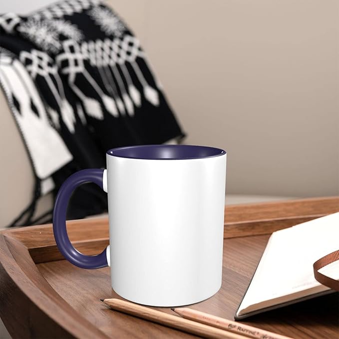Custom Mugs With Pictures Personalized Coffee Mug Personalizadas Design Add Your Photo Text and Logo Customized Novelty Unique Gifts for Men & Women, Navy
