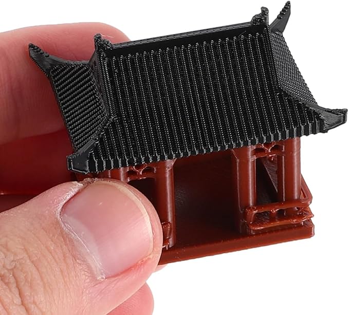PRETYZOOM Miniature Pavilion Ornament Asian Style Pagoda Sculpture for Bonsai Gardens Tabletop Decor Zen Garden Accessories for Fish Tanks and Miniature Landscapes