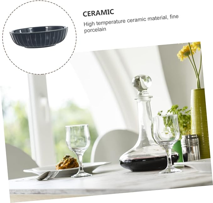 2 Pack Ceramic Sauce Dishes Condiment Bowls Lids Sauce Trays for Home/restaurant