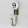 IndianShelf Packs of 2 Ceramic, Zinc Decorative Cute Hooks for Hanging Coats, Jackets, Leash, Hat, Towel, Backpack, Purse, Handbag (White)