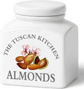 HOMBENE Food Storage Jar, Kitchen Canisters Ceramic Containers with Airtight Lids, 17 fl. oz Containers Jar for Almonds
