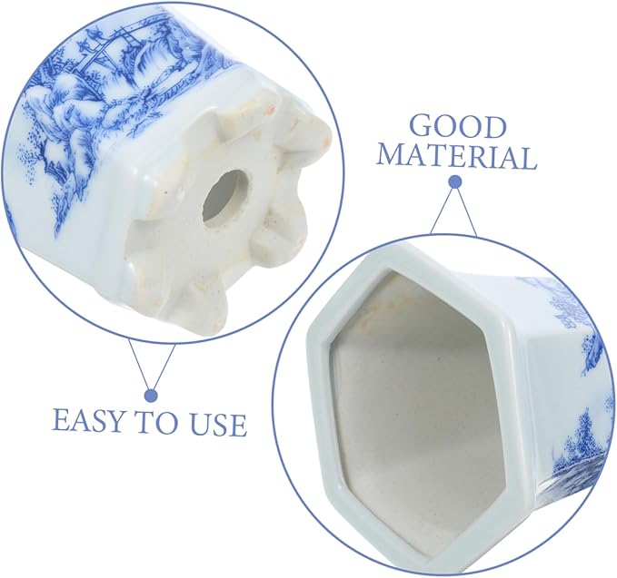 Blue and White Planter: Chinese Flower Pot for Succulents Cacti and Indoor Plants Flowerpot for Home Office Garden Planter