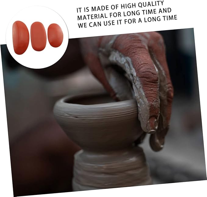 Tofficu Silicone Sculptural Clay Tools for Pottery and DIY Comfortable Grip Ribs for Shaping and Smoothing Essential Sculpting Accessories for Artists