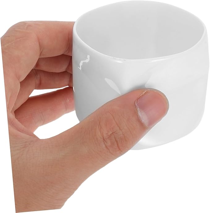 PRETYZOOM Mini Ceramic Japanese Teacup Unique Irregular Bone Sake Cup Versatile Candle Holder for Home Decor and Tea Enjoyment