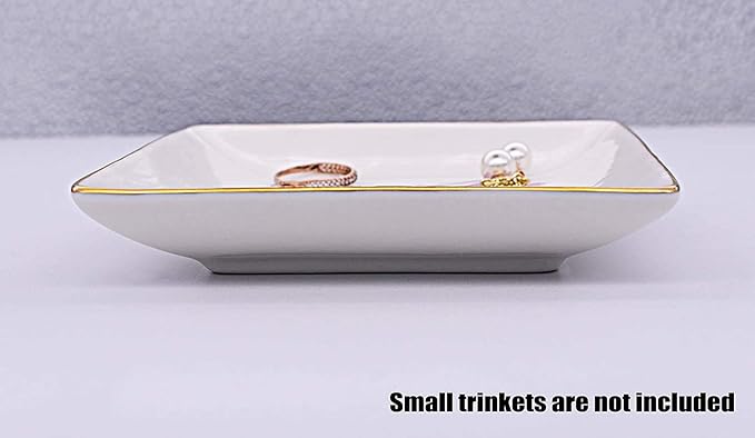 Topthink The One Where She Buys A House - New Home Owner Gift - Housewarming Gifts for Women - New Homeowners Gift - First Home - Ceramic Jewelry Holder Ring Dish Trinket Box Tray - Friends TV Show