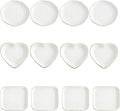 12 Pcs Ceramic Jewelry Tray Set, 4.5in Ring Dish Trinket Dish Organizer, Decorative Soap Dish Vanity Tray for Women Wedding Bridesmaid Birthday Gifts
