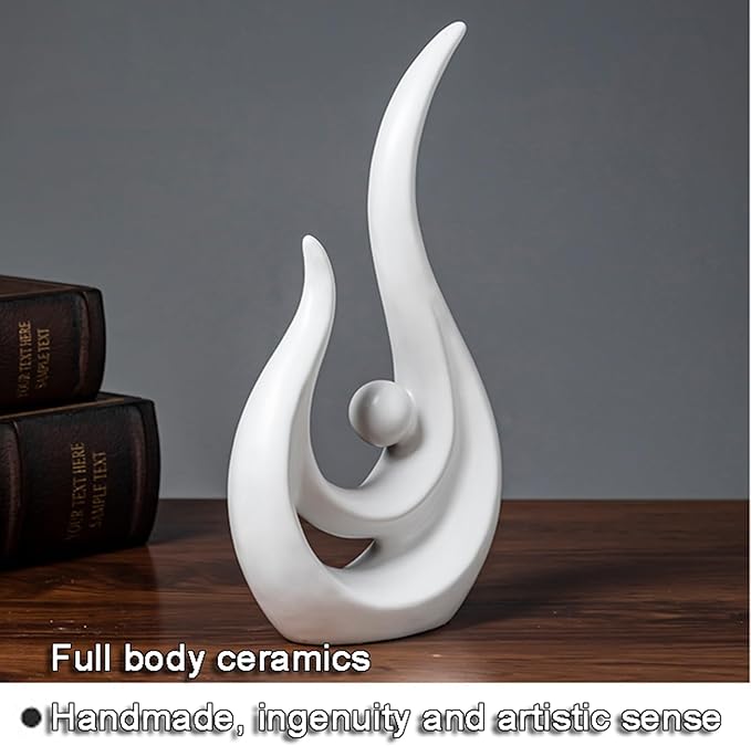 Sculptures Statues Sculptures White, Modern Abstract Art Decorative Statue, for Decoration Living Room, Bar, Bedroom, Gift, Ceramic