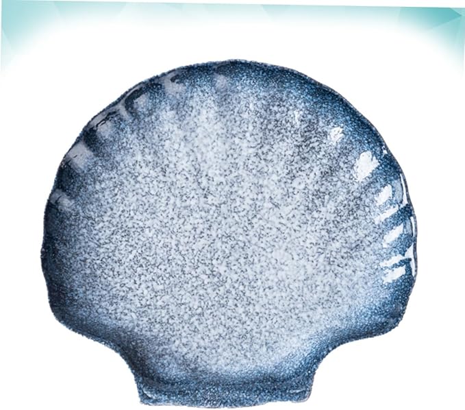 IMIKEYA Ceramic Plates for Shell Shape Dinner Plate Creative Porcelain for Salad Noodle Dish