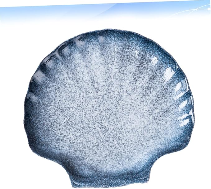 OUNONA Shell Shape Porcelain Plate Dish for Dinnerware Ceramic Plate for Salad Noodles