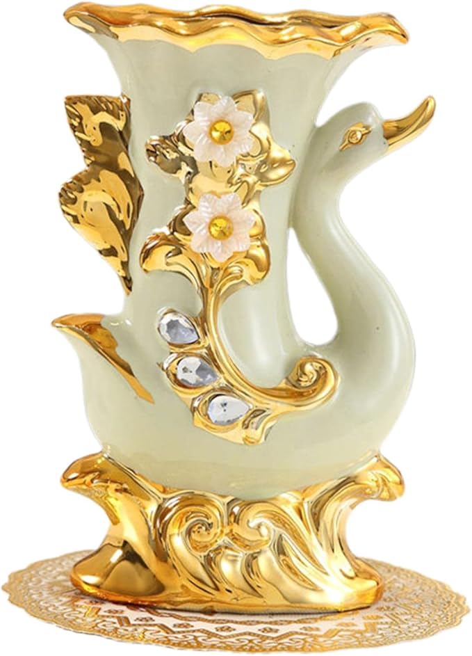 Ceramic Flower Vase for Home Decoration, Right Swan
