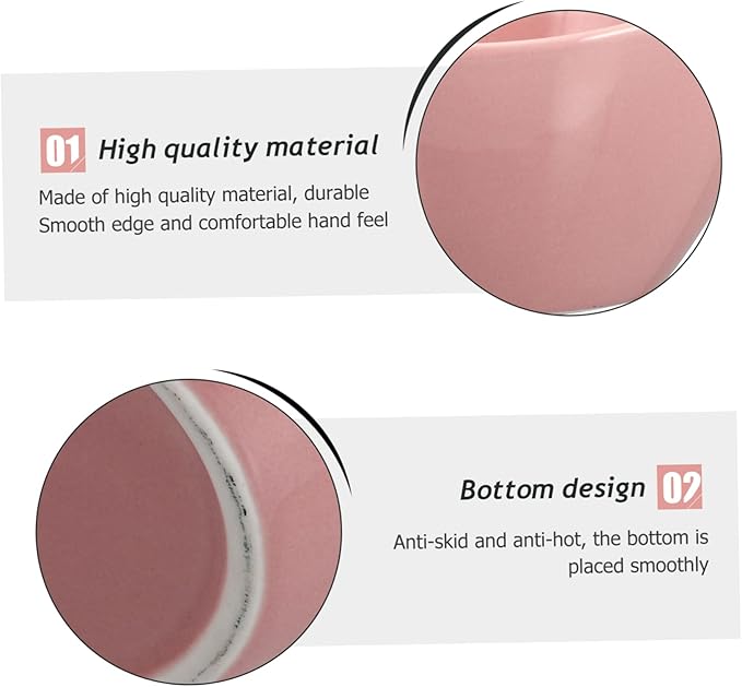 ABOOFAN 2pcs Ceramic Salad Bowl Rice Ramen Bowl Soup Pasta Noodle Home Kitchen Handmade Curve Design Easy to Clean