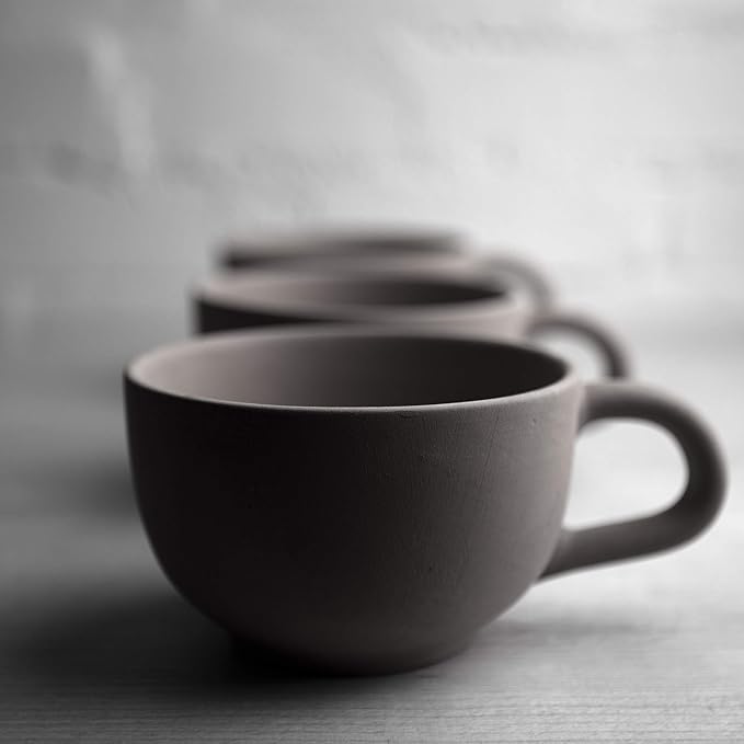 City to Cottage Handmade Ceramic Designer Teal Blue and White Polka Dot Cup, Unique Extra Large 17.5oz/500ml Pottery Cappuccino, Coffee, Tea, Soup Mug | Housewarming Gift for Tea Lovers
