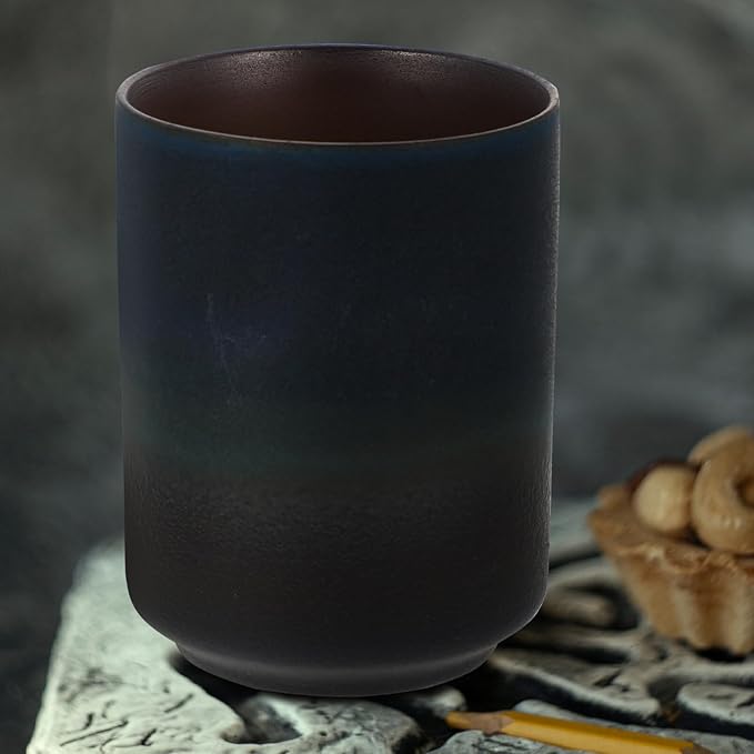 Japanese Tea Cup Retro Style Ceramic Teacup Cute Water Cup 250ml Simple Generous Design for Home Office