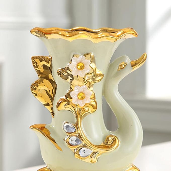 Ceramic Flower Vase for Home Decoration, Right Swan