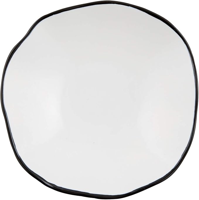 Santa Barbara Design Studio Table Sugar Ceramic Serving Bowl, Small, White & Black