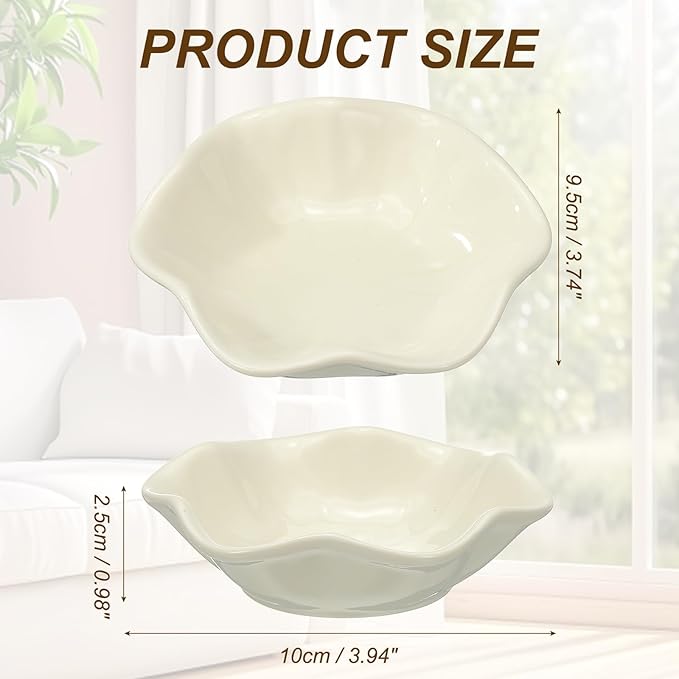 uxcell Candle Holder Plates, 4 Inch Ceramic Candle Tray Tealight Incense Holder Dish Candlestick for Tea Light Aromatherapy Wedding Rustic Vintage Home Decor, Lotus Leaf Clear Yellow