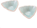 NOVICA Artisan Handmade Ceramic Condiment Servers Triangular Celadon Green Pair Thailand Tableware Serveware Leaf Tree [ 1.6in H x 4.3in W x 4.3in D 2 Oz.] ' Luxe Leaves in Green' Pair