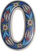 Large Ceramic Housewarming Sign Ceramic Address Plaque House Numbers Sign Door Personalized Coloured Decorative Hand Decoratede Housewarming Gifts Tulip Design 12 * 9 cm (Navy Blue, 0)