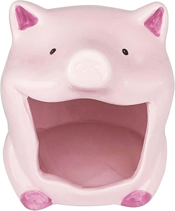 Pig Shaped Candy Bowl,Candy Servers Bowl, Cute Pig Jewelry Dish, Funny Ceramic Box Tray for Snacks Holder Holiday Ornament, 1 Piece