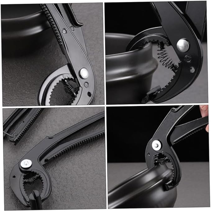 Mipcase Anti-scalding Korean Stone Pot Clip with Iron Plate Clamp, Non-slip Hot Bowl Gripper for Cookware, Heat-resistant Kitchen Tongs for Safe Pot and Pan Handling