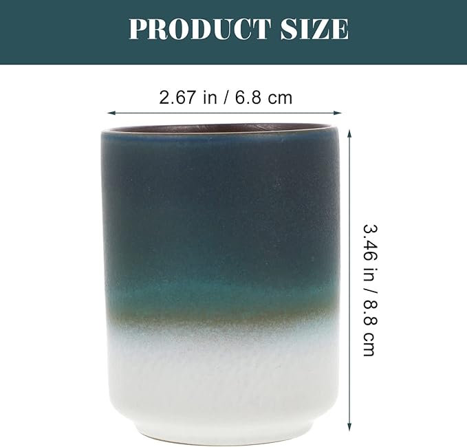 Retro Japanese Tea Cup 250ml Ceramic Water Cup Vintage Tea Brewing Mug for Tea Lovers