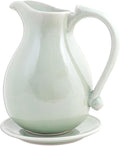 NOVICA Artisan Handmade Celadon Ceramic Pitcher Plate Green Thailand Tableware Drinkware Decanters 'Classicism'