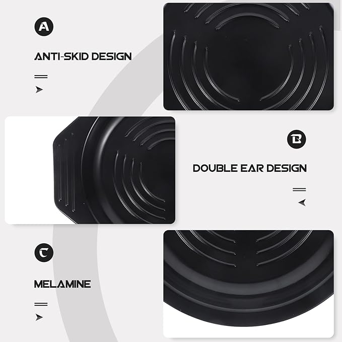SUPVOX 2pcs Heat Insulating Mat Casserole Tray with Wooden Base 19.5cm Heat Resistant Pot Holder for Korean Stone Pot Hotpot Table Mat