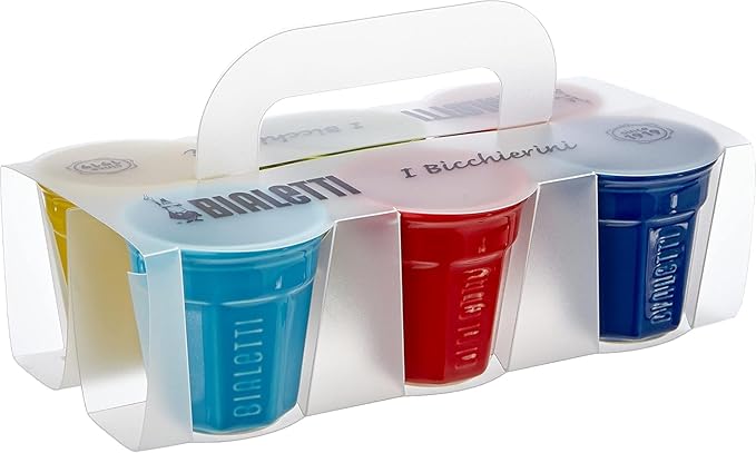 Bialetti Ceramic Espresso Cup Set - Multi Coloured (6pk)
