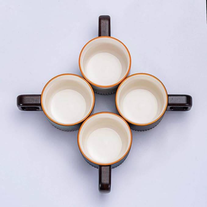 Espresso Cups Set of 2, 2 oz Ceramic Espresso Cups, Demitasse Cups for Tea or Coffee (Blue)