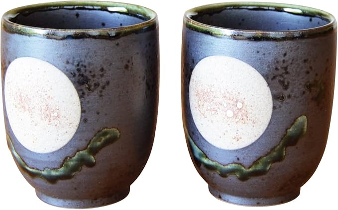 有田焼やきもの市場 Japanese Yunomi Tea Cup set of 2 Arita Imari ware Made in Japan Fuku-Kasumi Full Moon