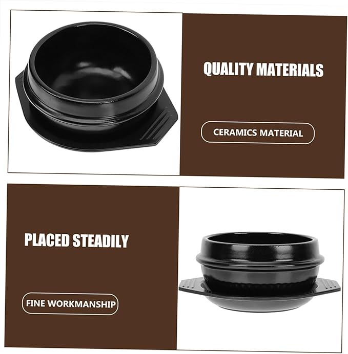 PRETYZOOM Korean Stone Pot Ceramic Bibimbap Pot Cooking Stew Kitchen Cookware Bibimbap